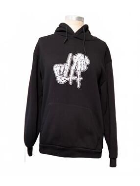 Original Deluxe Supply M Black Skeleton LA Chenille Graphic Hoodie